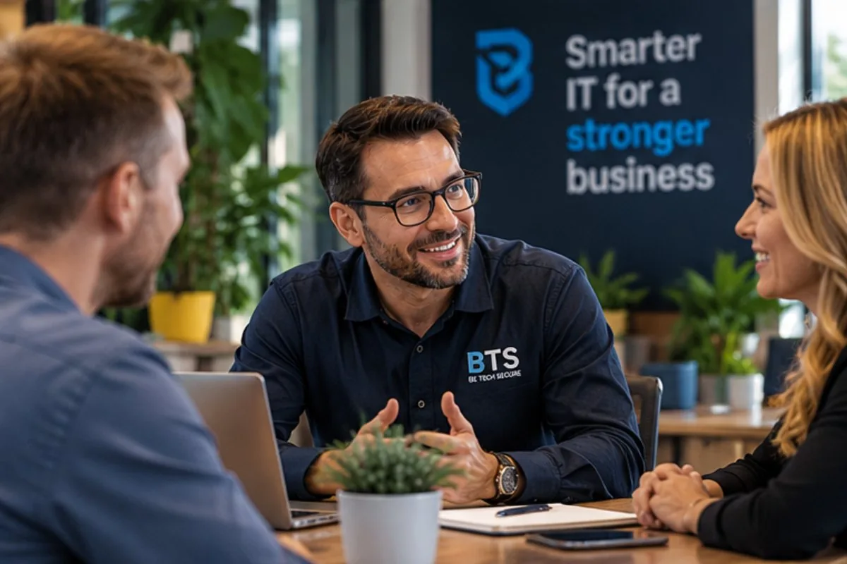 Be Tech Secure consultant working with an in-house IT lead